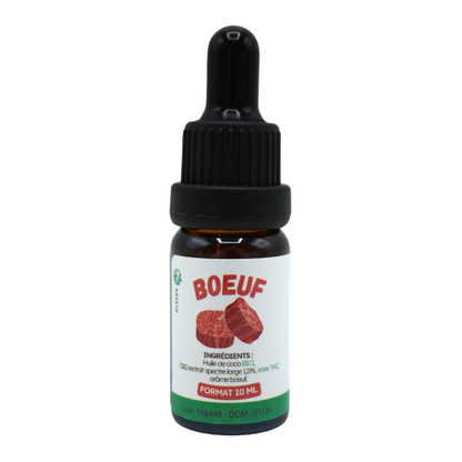 Huile ANICOOL pour animaux au CBD Spectre Large 1,5% - Saveur boeuf 10 ml